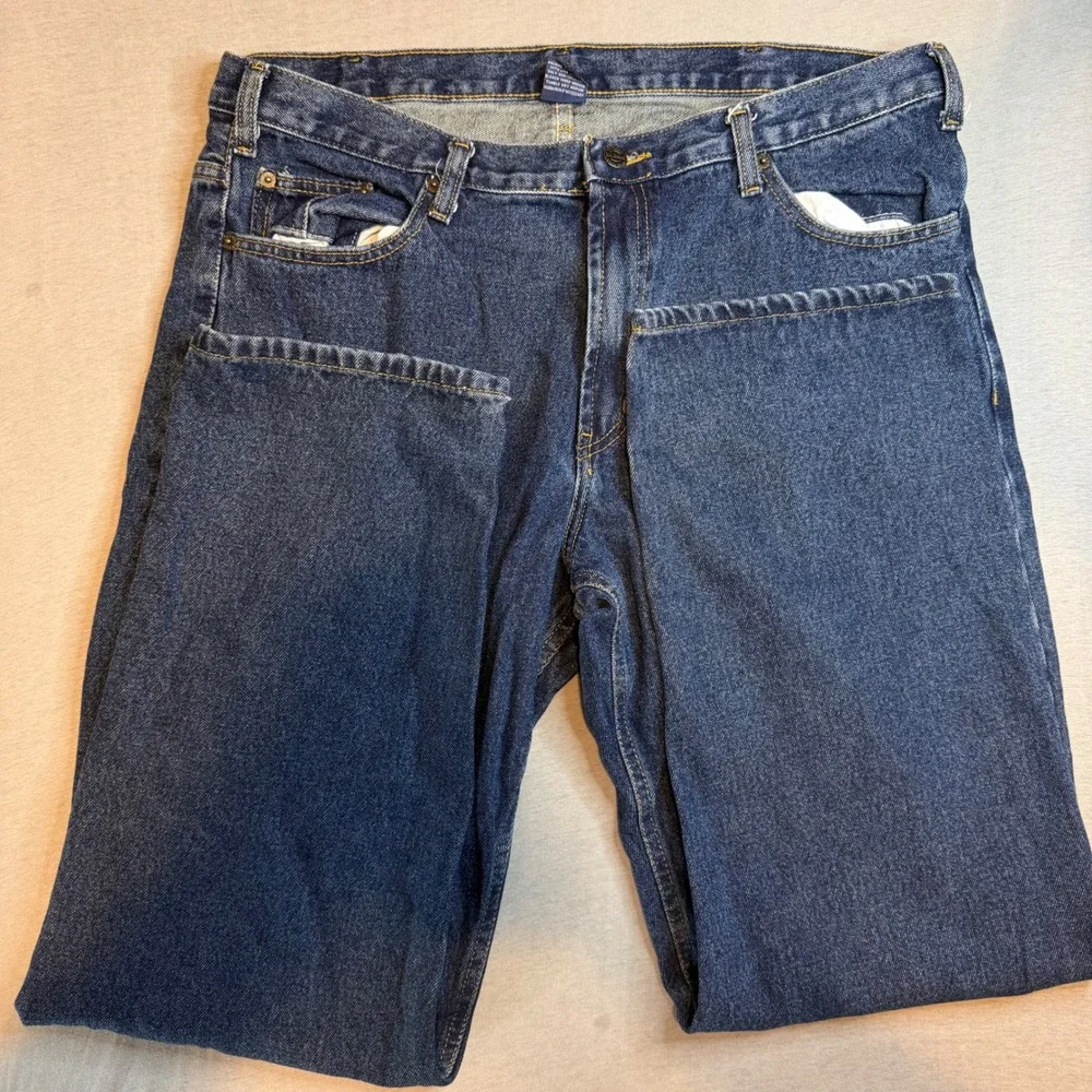 3 pr RK Brand Mens Blue Jeans 38x32 Straight Leg 100% Cotton Denim Work Pants